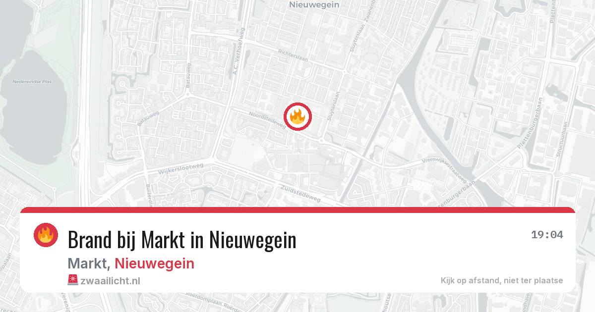 Brand bij Markt in Nieuwegein — 18 jun 2026