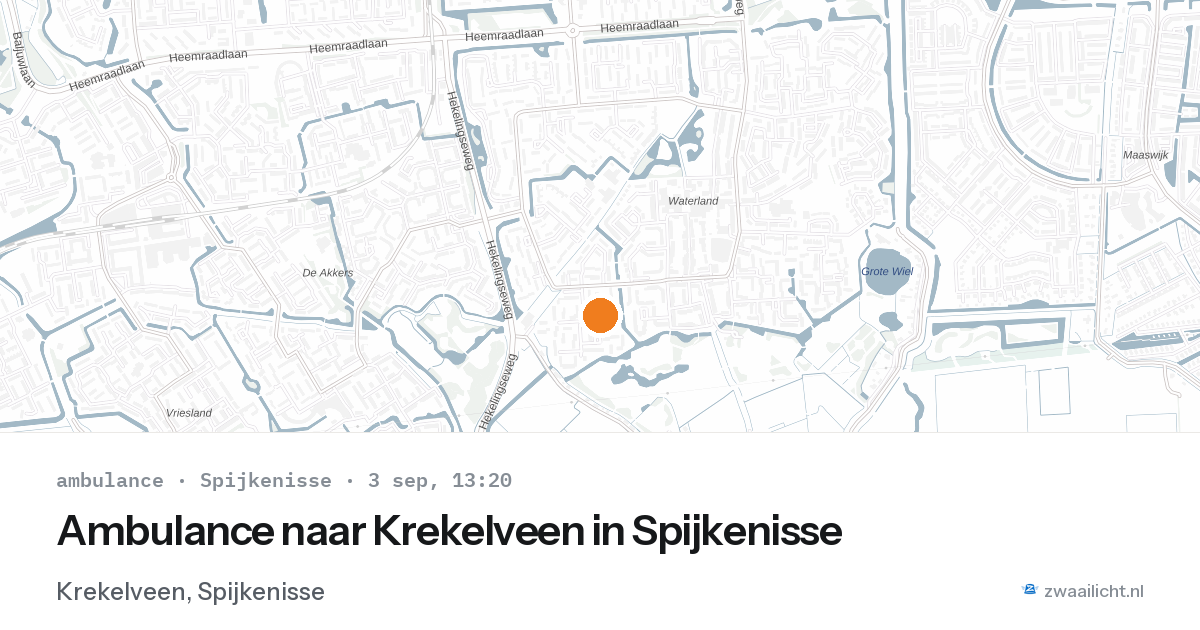 Ambulance naar Krekelveen in Spijkenisse — 3 sep 2026