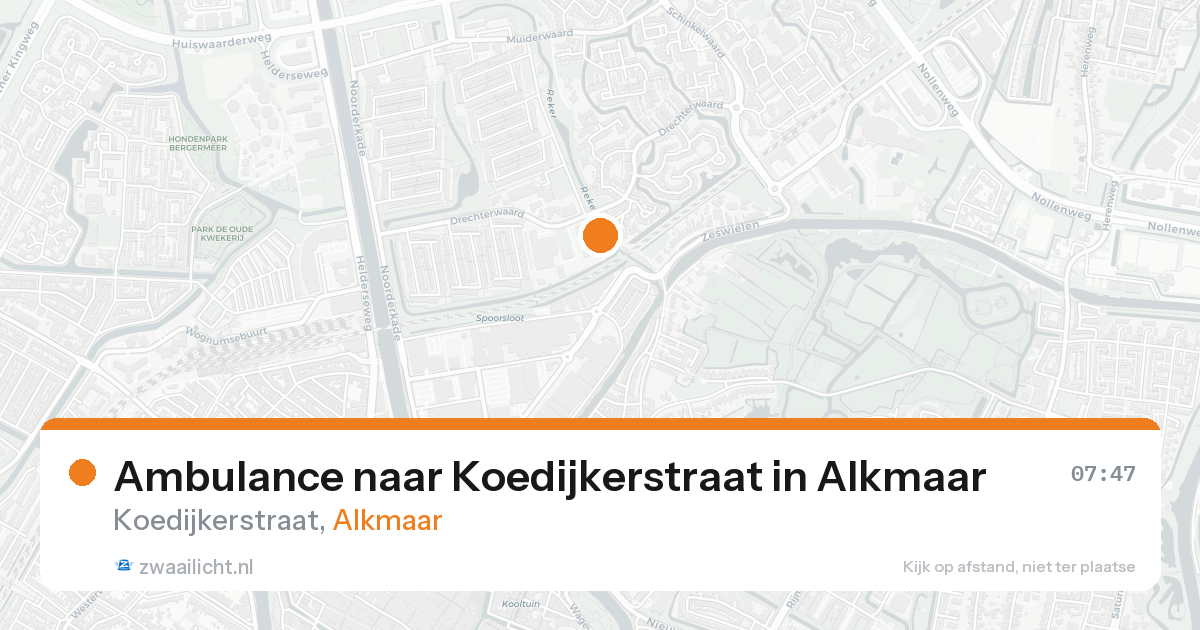 Ambulance naar Koedijkerstraat in Alkmaar — 20 aug 2026