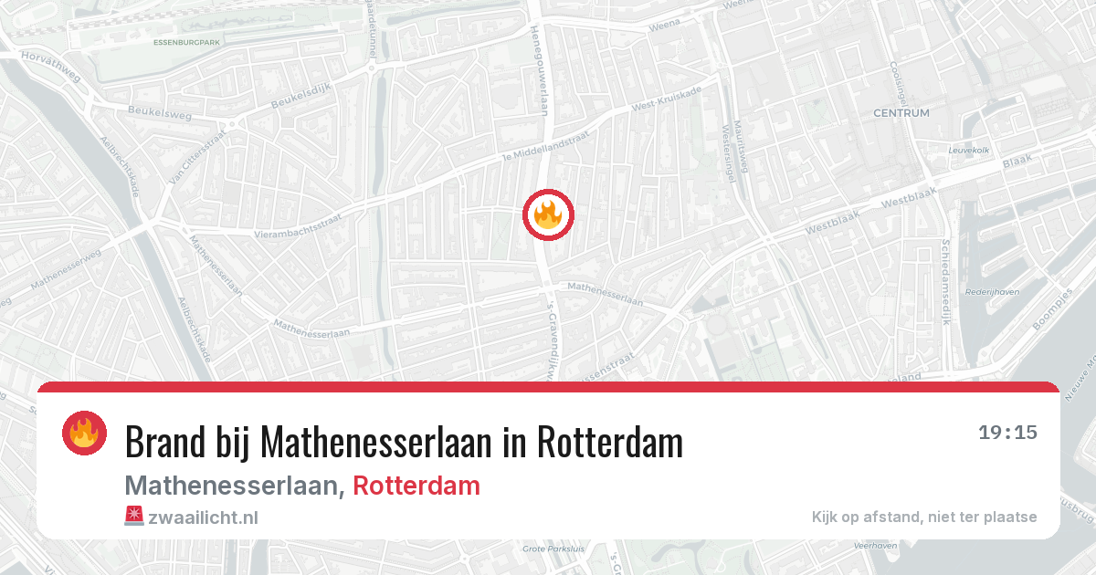 Brand bij Mathenesserlaan in Rotterdam — 23 mei 2026