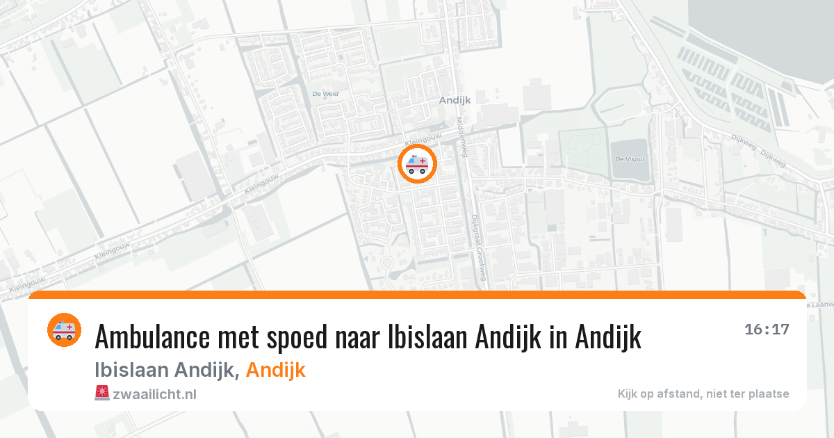 Ambulance met spoed naar Ibislaan Andijk in Andijk — 26 jul 2026