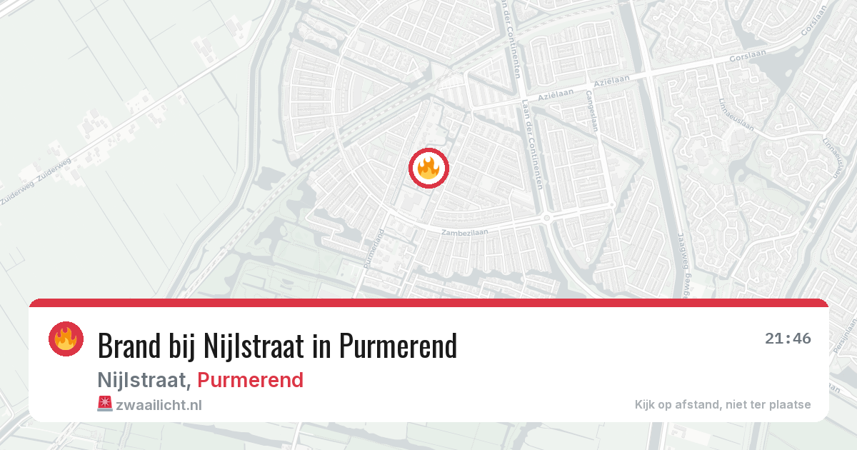 Brand bij Nijlstraat in Purmerend — 22 mei 2026