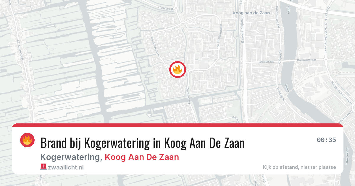 Brand bij Kogerwatering in Koog Aan De Zaan — 30 jul 2026