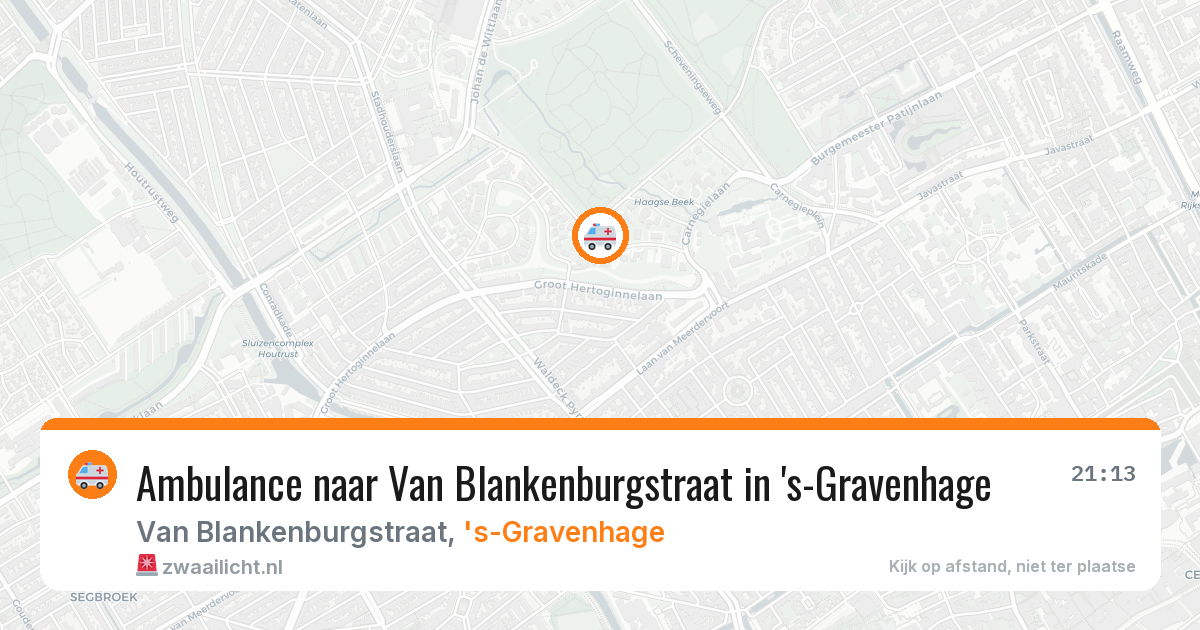 Ambulance naar Van Blankenburgstraat in 's-Gravenhage — 8 jul 2026