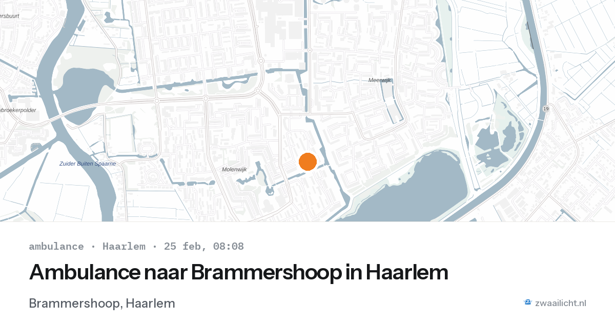 Ambulance naar Brammershoop in Haarlem — 25 feb 2026