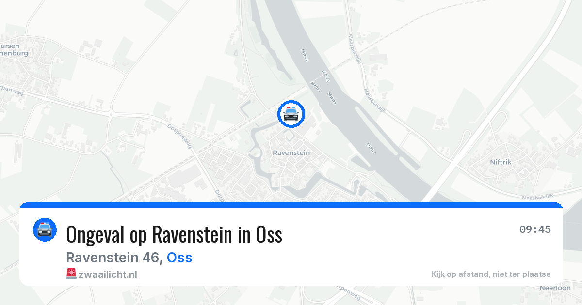 Ongeval op Ravenstein in Oss — 30 jul 2026