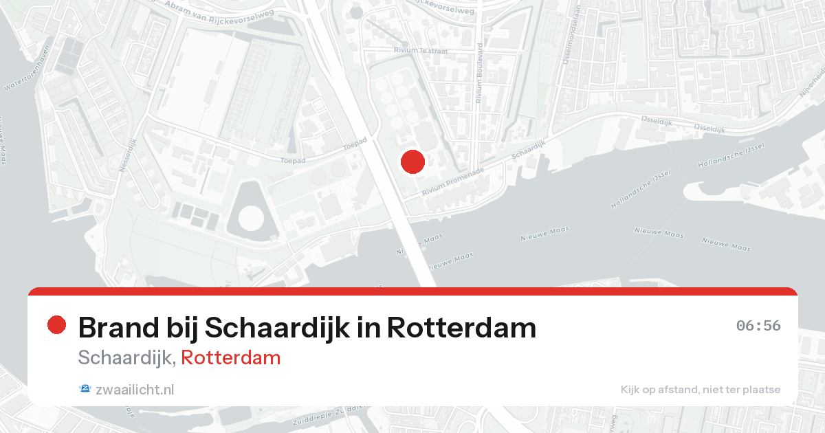 Brand bij Schaardijk in Rotterdam — 15 aug 2026