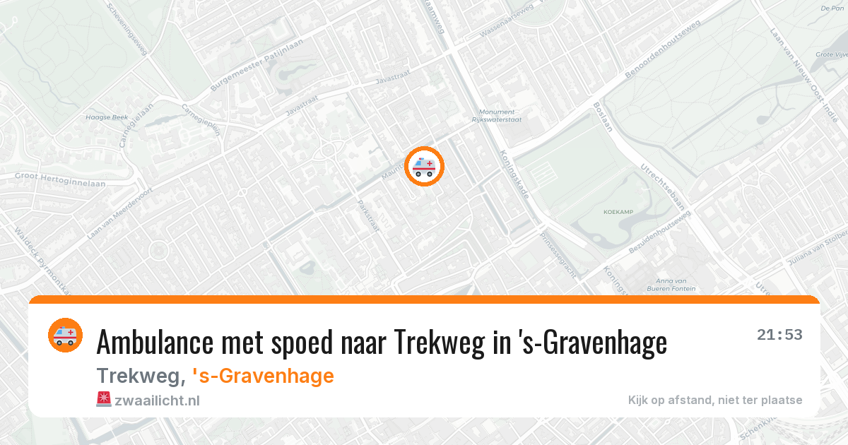Ambulance met spoed naar Trekweg in 's-Gravenhage — 30 mrt 2026