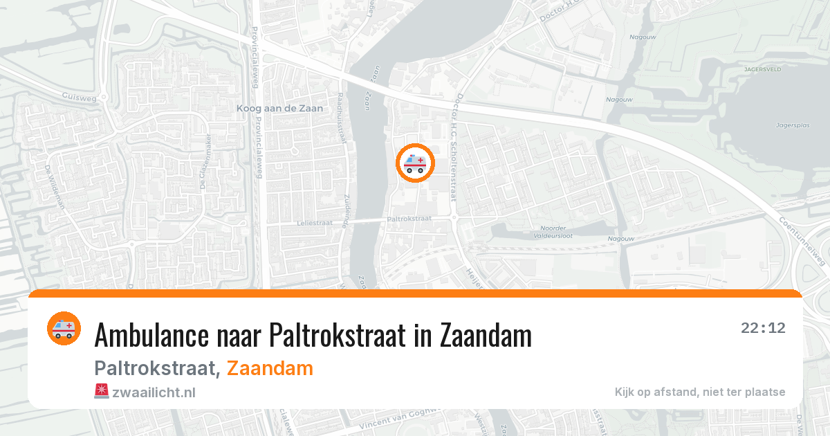 Ambulance naar Paltrokstraat in Zaandam — 7 apr 2026