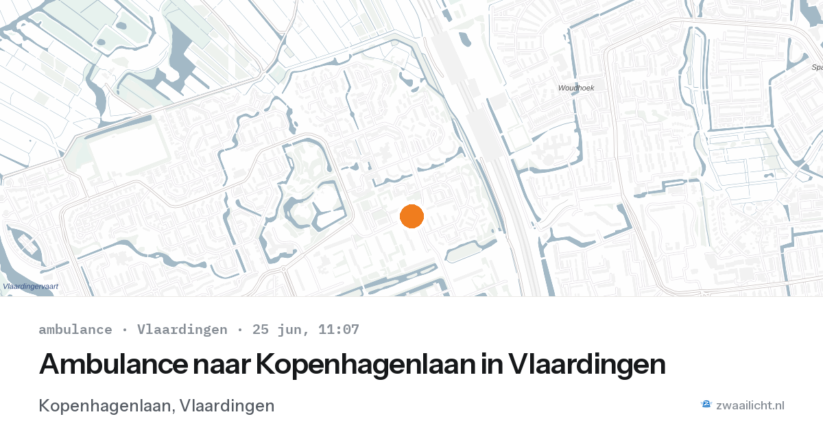 Ambulance naar Kopenhagenlaan in Vlaardingen — 25 jun 2026