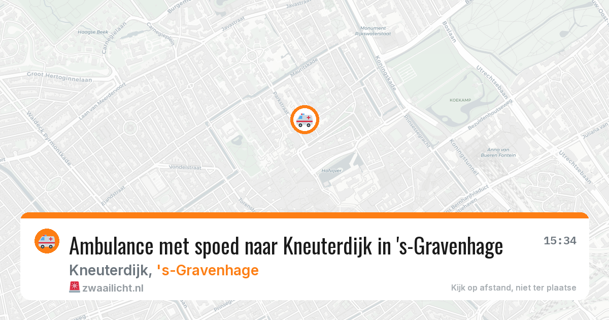Ambulance met spoed naar Kneuterdijk in 's-Gravenhage — 12 aug 2026