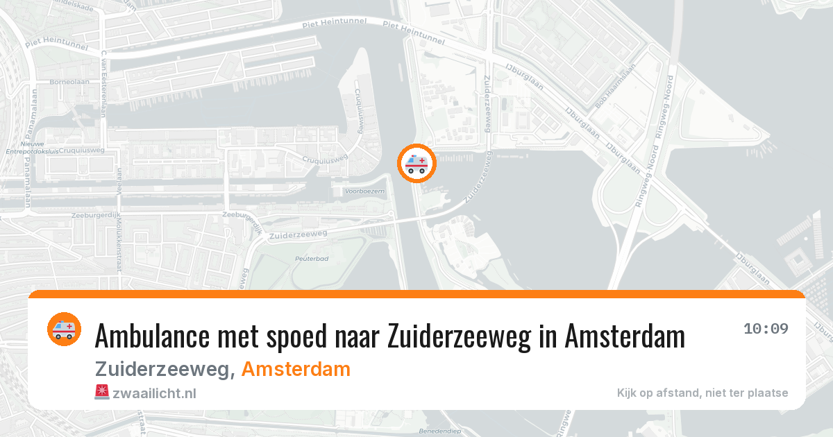 Ambulance met spoed naar Zuiderzeeweg in Amsterdam — 29 mei 2026