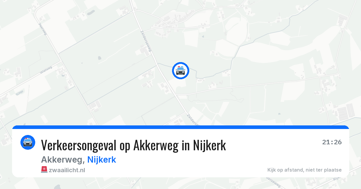 Verkeersongeval op Akkerweg in Nijkerk — 22 apr 2026