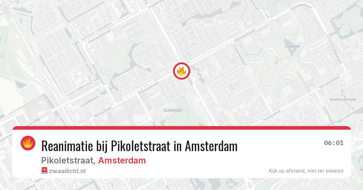 Reanimatie bij Pikoletstraat in Amsterdam — 23 apr 2026