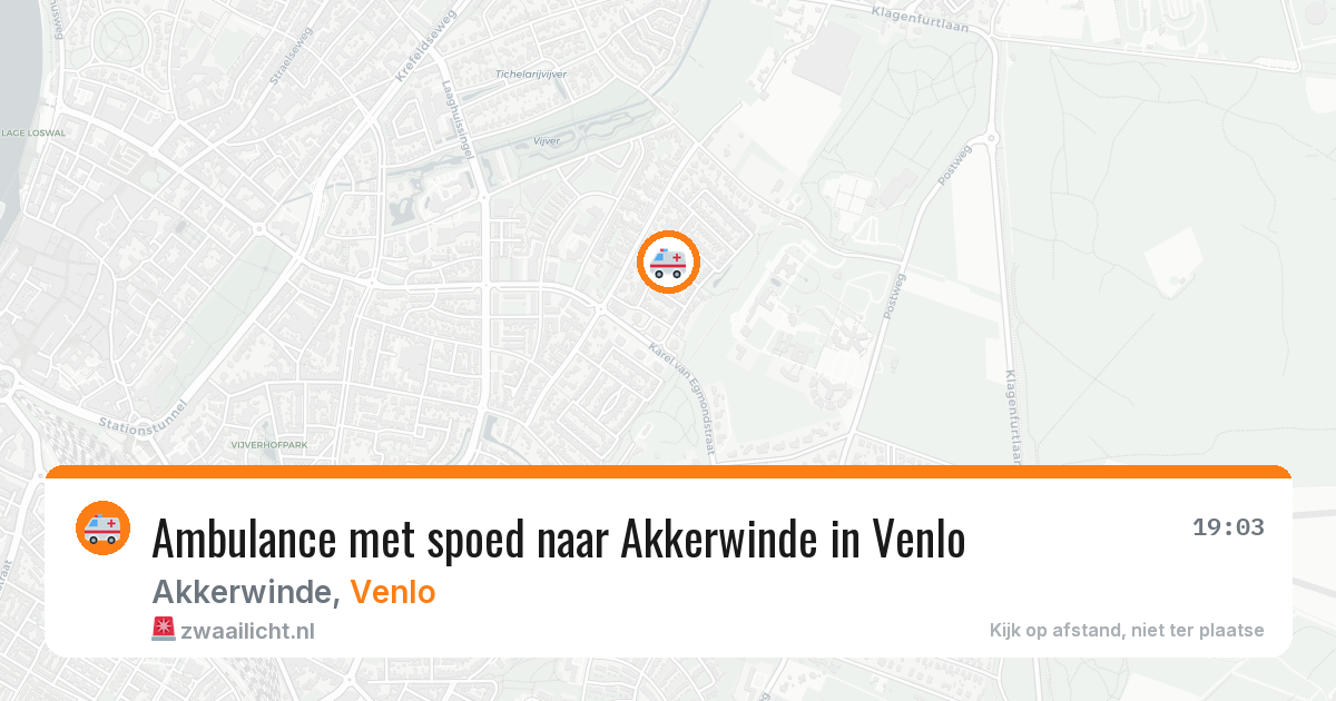 Ambulance met spoed naar Akkerwinde in Venlo — 3 jul 2026