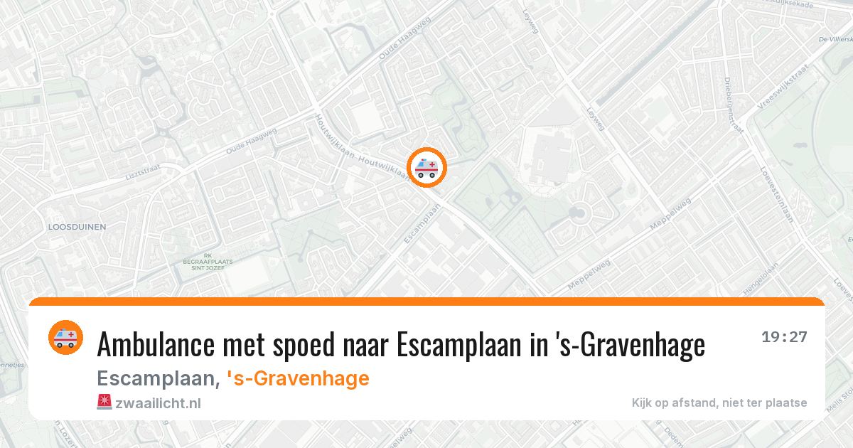 Ambulance met spoed naar Escamplaan in 's-Gravenhage — 10 aug 2026