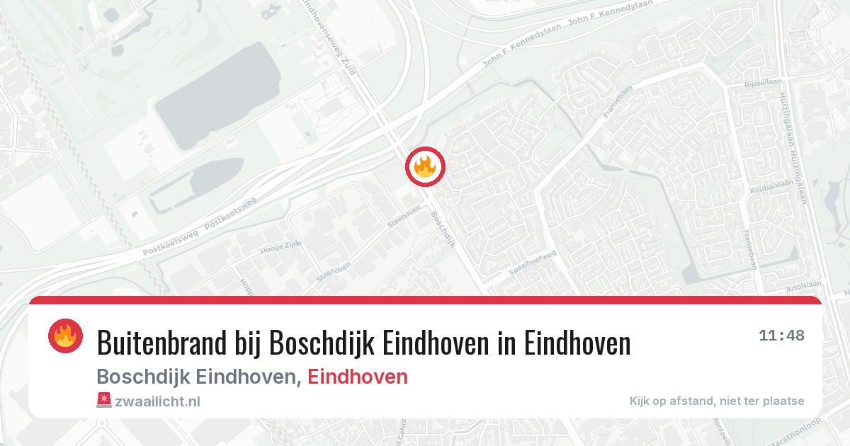 Buitenbrand bij Boschdijk Eindhoven in Eindhoven — 28 mei 2026