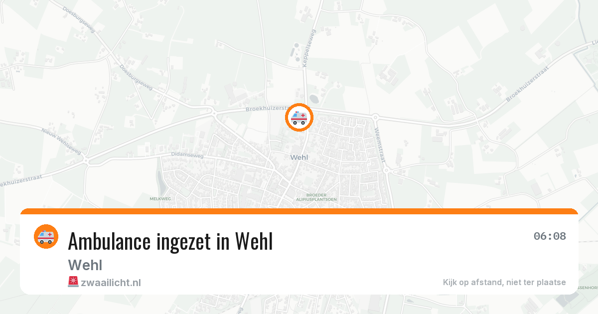 Ambulance ingezet in Wehl — 24 jul 2026