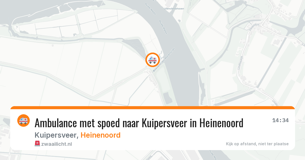 Ambulance met spoed naar Kuipersveer in Heinenoord — 10 apr 2026