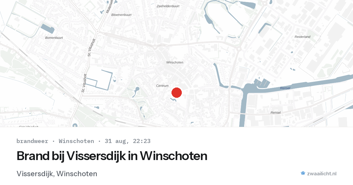 Brand bij Vissersdijk in Winschoten — 31 aug 2026