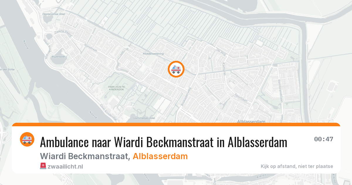 Ambulance naar Wiardi Beckmanstraat in Alblasserdam — 11 aug 2026