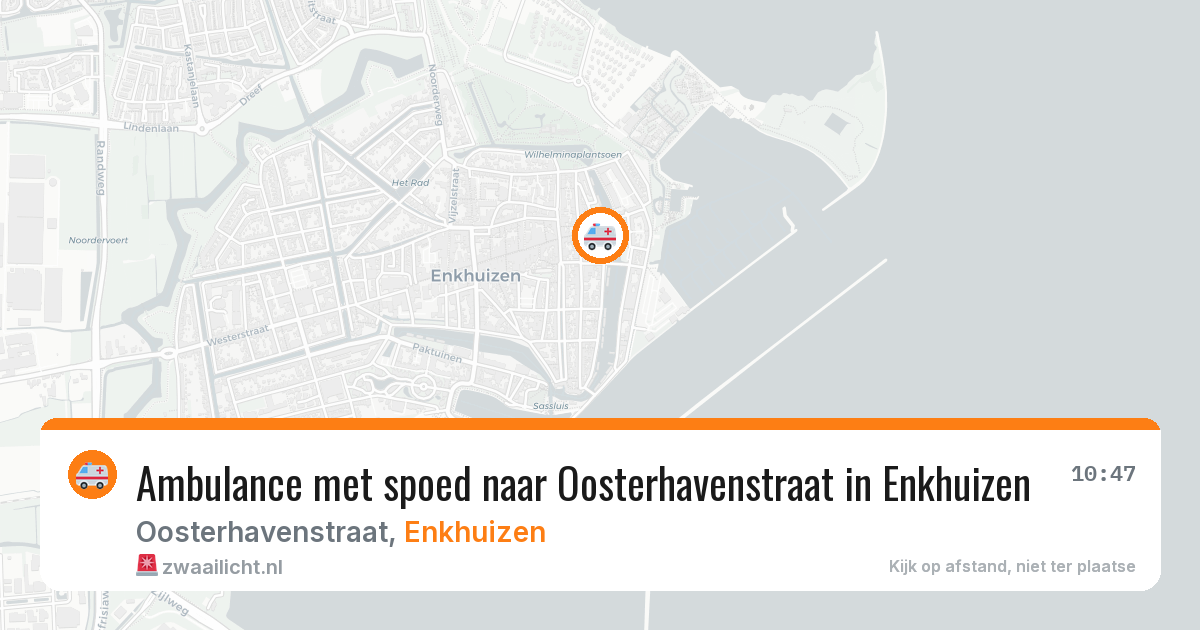 Ambulance met spoed naar Oosterhavenstraat in Enkhuizen — 2 jun 2026