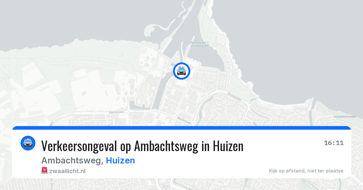 Verkeersongeval op Ambachtsweg in Huizen — 2 apr 2026
