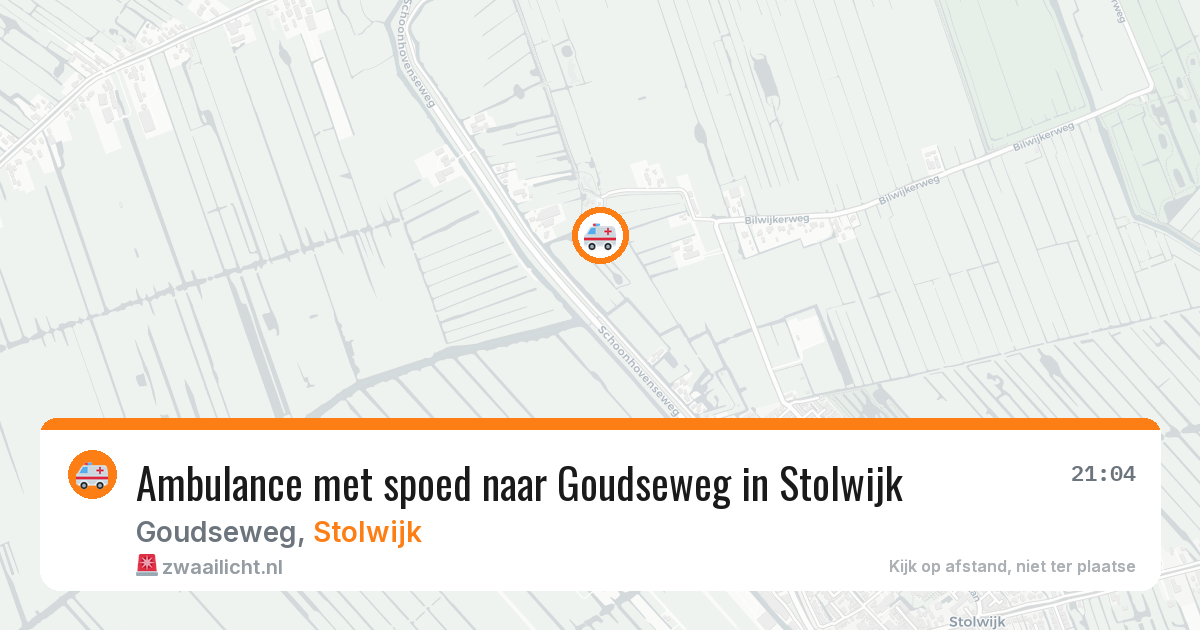 Ambulance met spoed naar Goudseweg in Stolwijk — 14 jul 2026