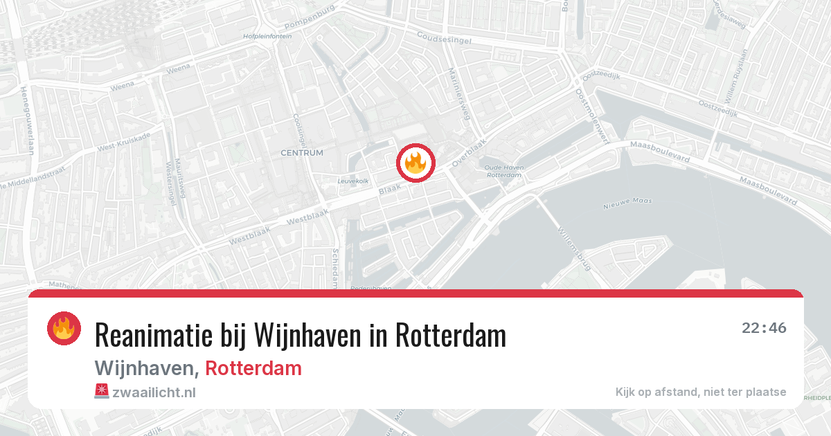 Reanimatie bij Wijnhaven in Rotterdam — 7 jul 2026