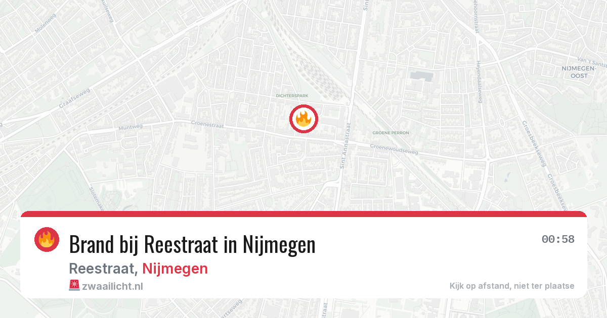 Brand bij Reestraat in Nijmegen — 28 mei 2026