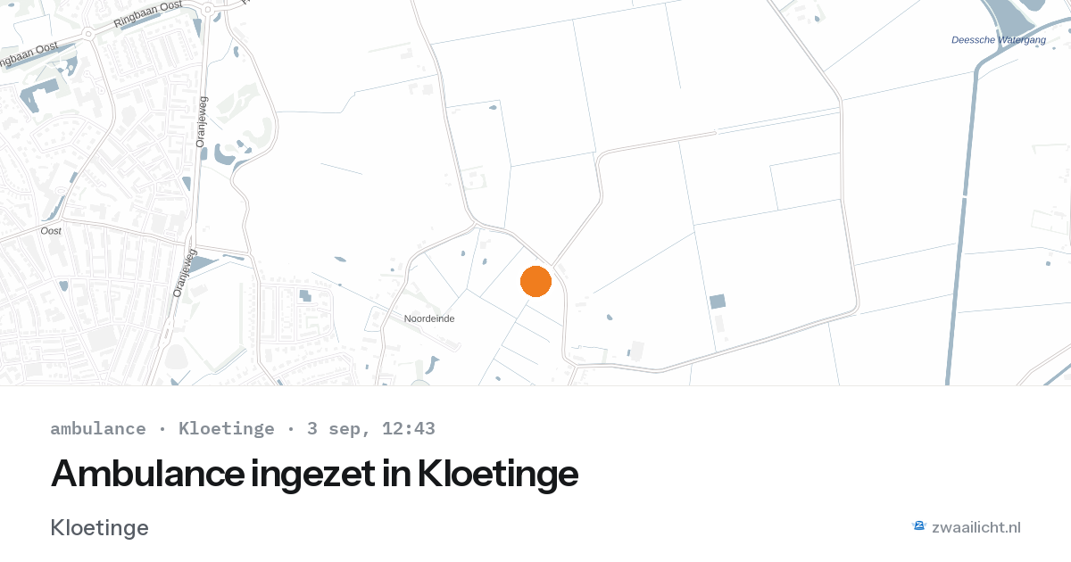 Ambulance ingezet in Kloetinge — 3 sep 2026