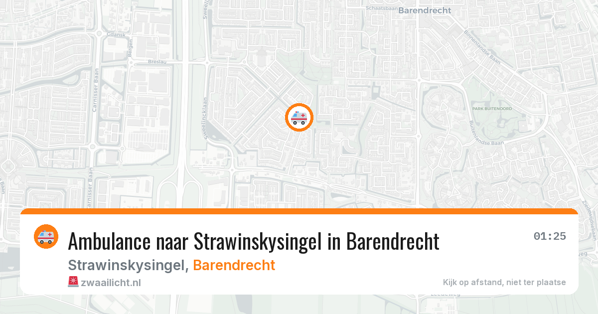 Ambulance naar Strawinskysingel in Barendrecht — 18 jul 2026