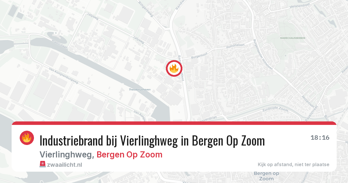 Industriebrand bij Vierlinghweg in Bergen Op Zoom — 19 jun 2026