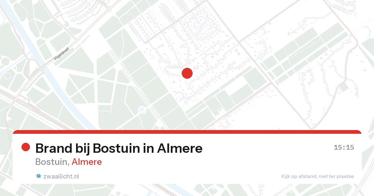 Brand bij Bostuin in Almere — 6 apr 2026