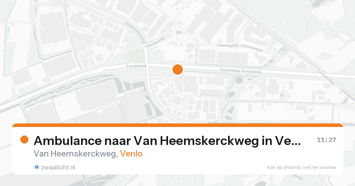 Ambulance naar Van Heemskerckweg in Venlo — 15 aug 2026