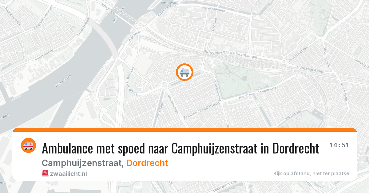 Ambulance met spoed naar Camphuijzenstraat in Dordrecht — 18 apr 2026