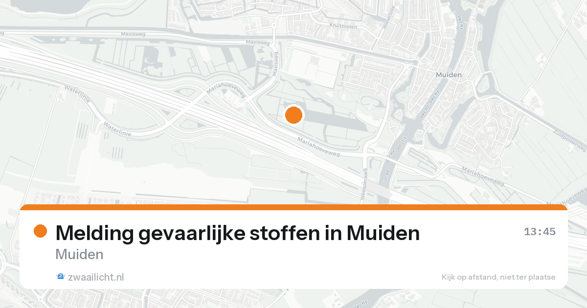 Melding gevaarlijke stoffen in Muiden — 18 aug 2026