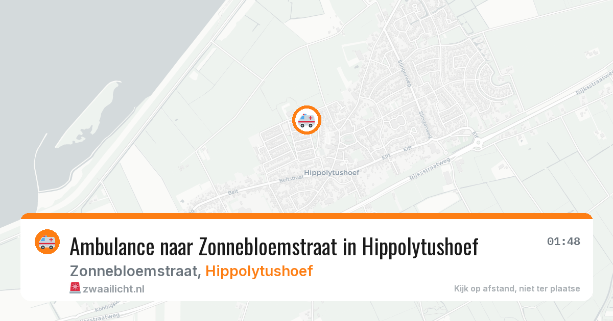 Ambulance naar Zonnebloemstraat in Hippolytushoef — 22 apr 2026
