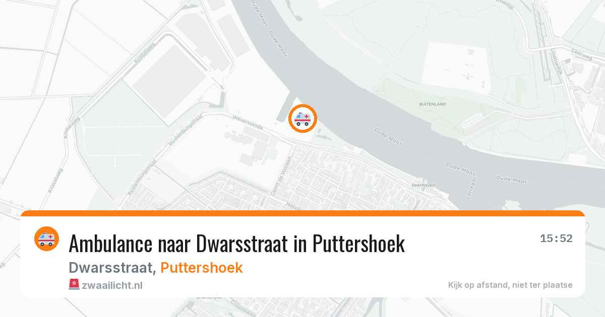 Ambulance naar Dwarsstraat in Puttershoek — 6 mrt 2026
