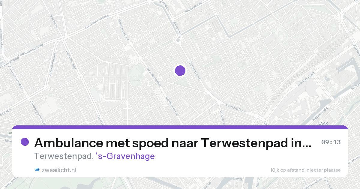 Ambulance met spoed naar Terwestenpad in 's-Gravenhage — 25 aug 2026
