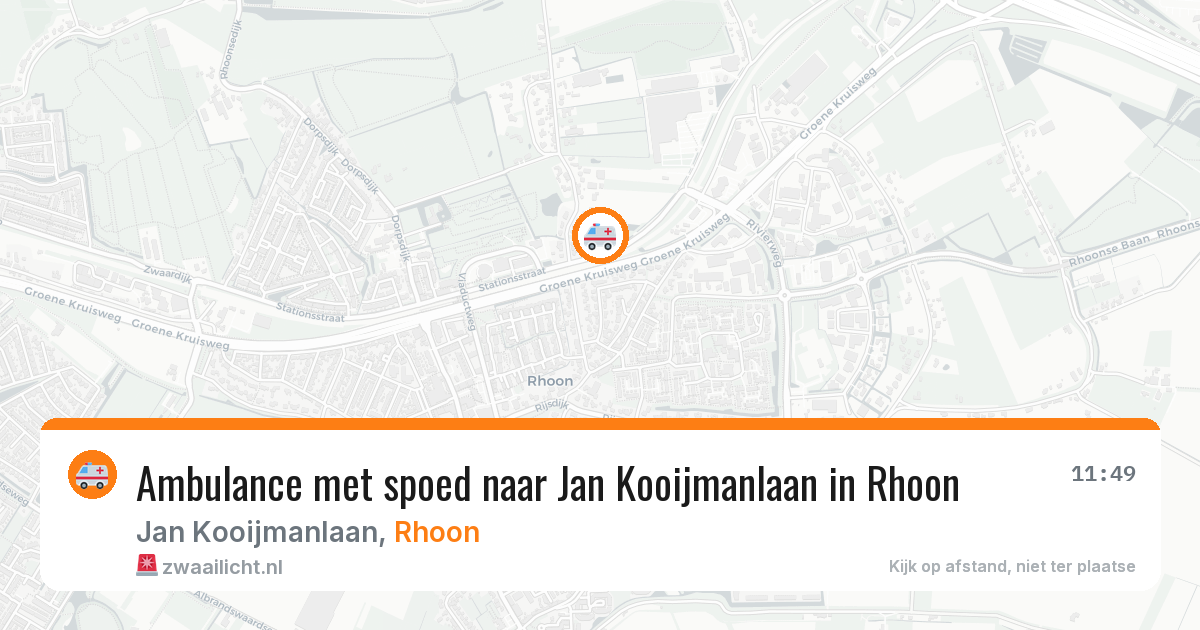 Ambulance met spoed naar Jan Kooijmanlaan in Rhoon — 25 apr 2026