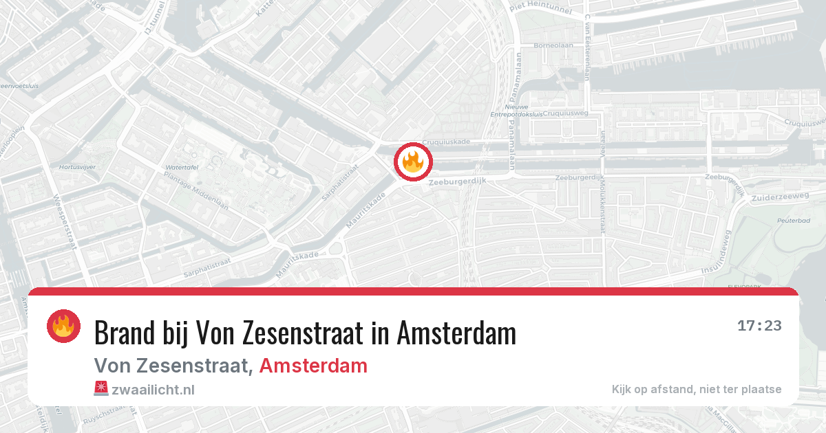 Brand bij Von Zesenstraat in Amsterdam — 30 jul 2026