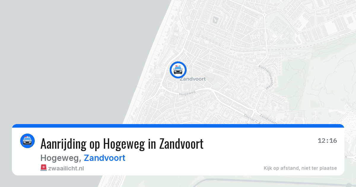 Aanrijding op Hogeweg in Zandvoort — 26 mei 2026