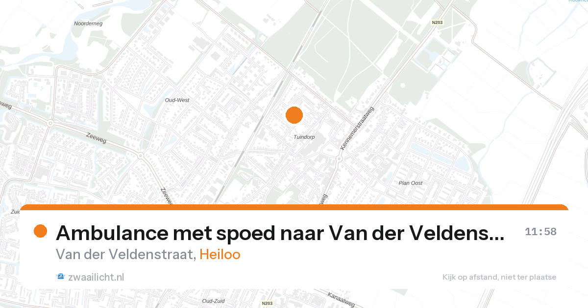 Ambulance met spoed naar Van der Veldenstraat in Heiloo — 28 aug 2026