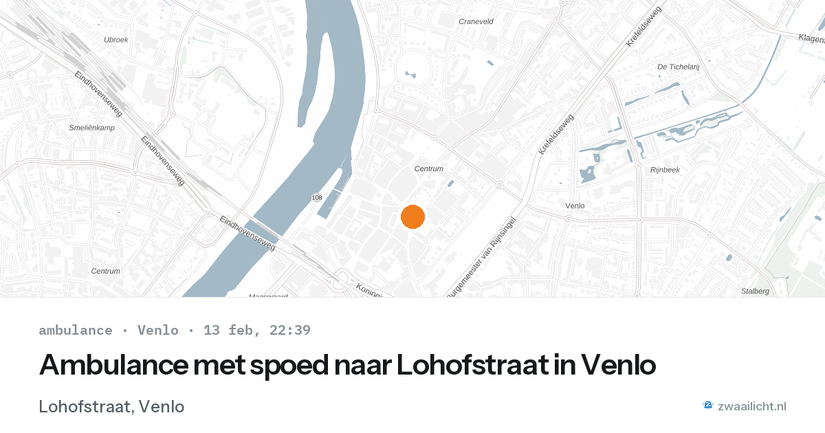 Ambulance met spoed naar Lohofstraat in Venlo — 13 feb 2026