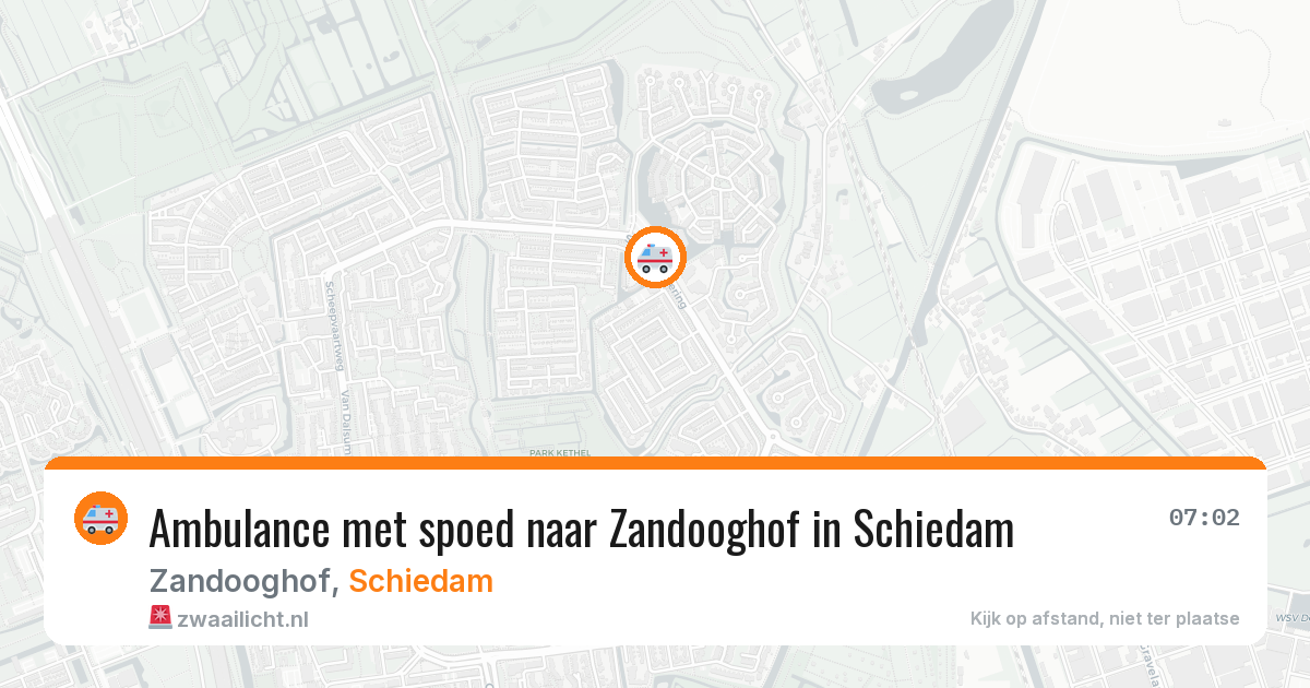 Ambulance met spoed naar Zandooghof in Schiedam — 24 jun 2026