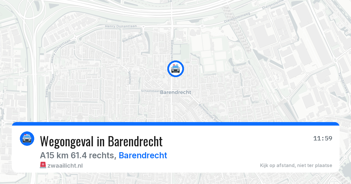 Wegongeval in Barendrecht — 26 jun 2026
