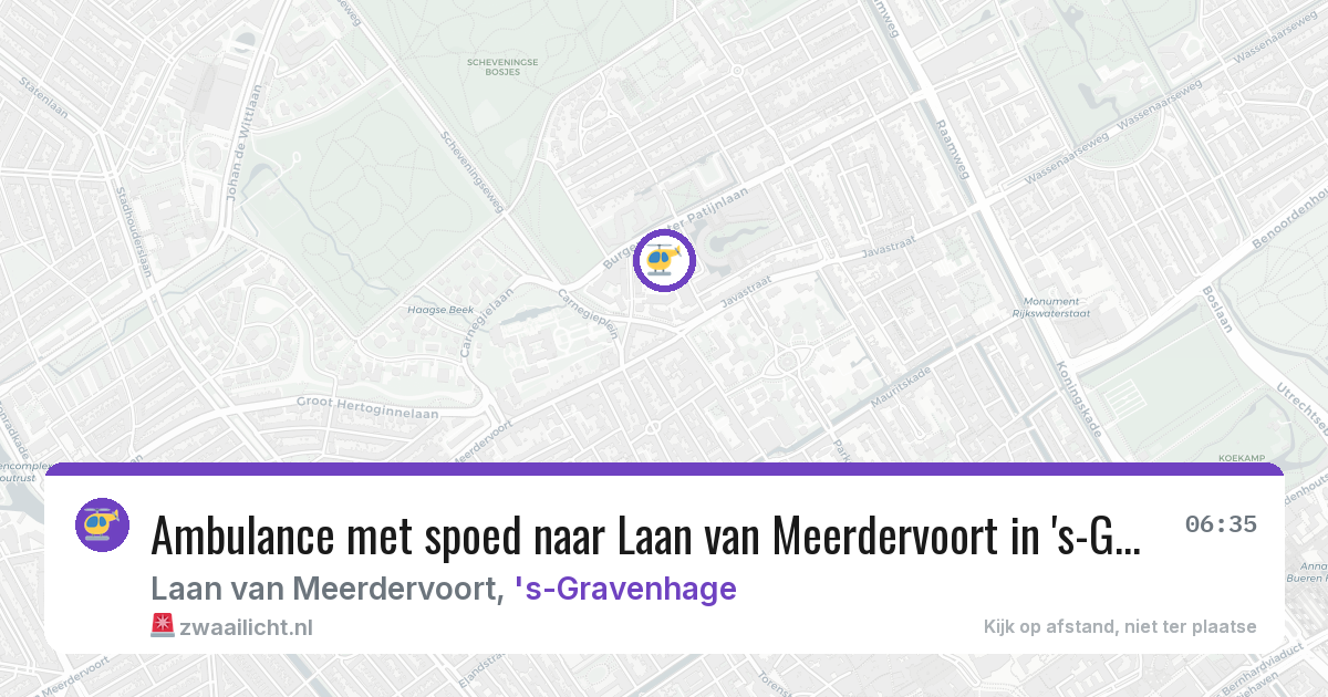 Ambulance met spoed naar Laan van Meerdervoort in 's-Gravenhage — 13 feb 2026