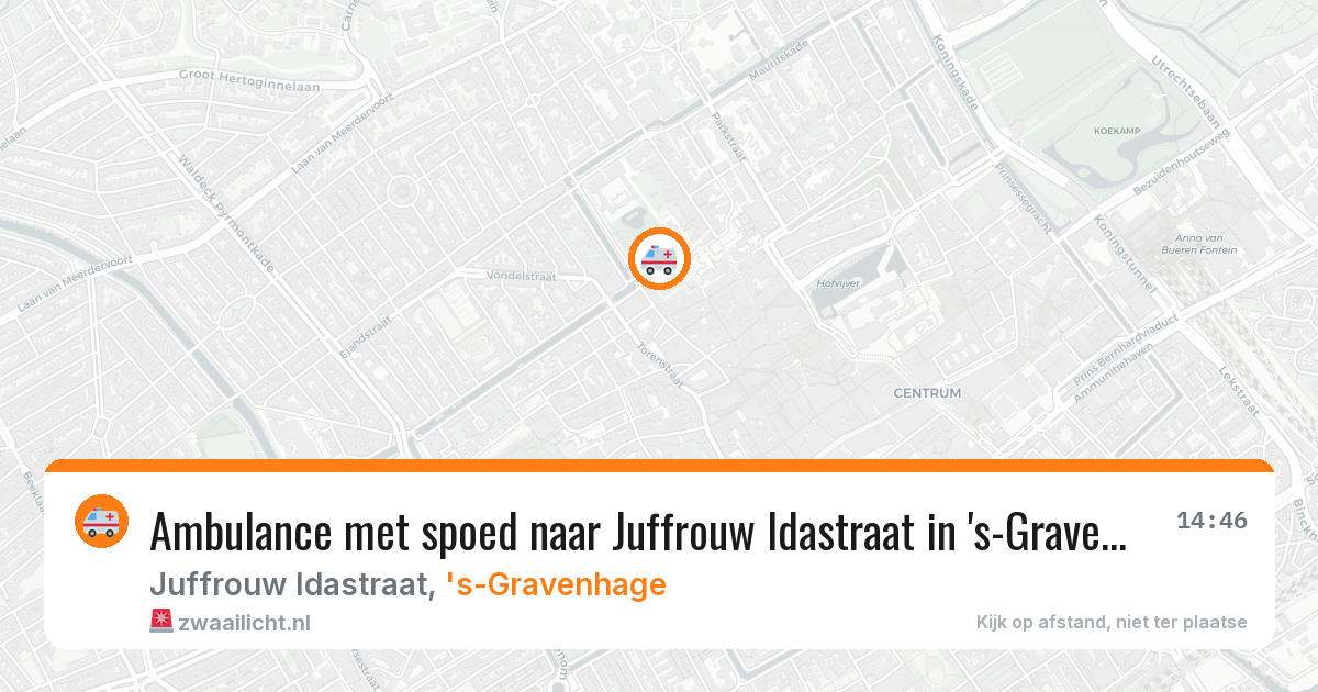 Ambulance met spoed naar Juffrouw Idastraat in 's-Gravenhage — 14 apr 2026