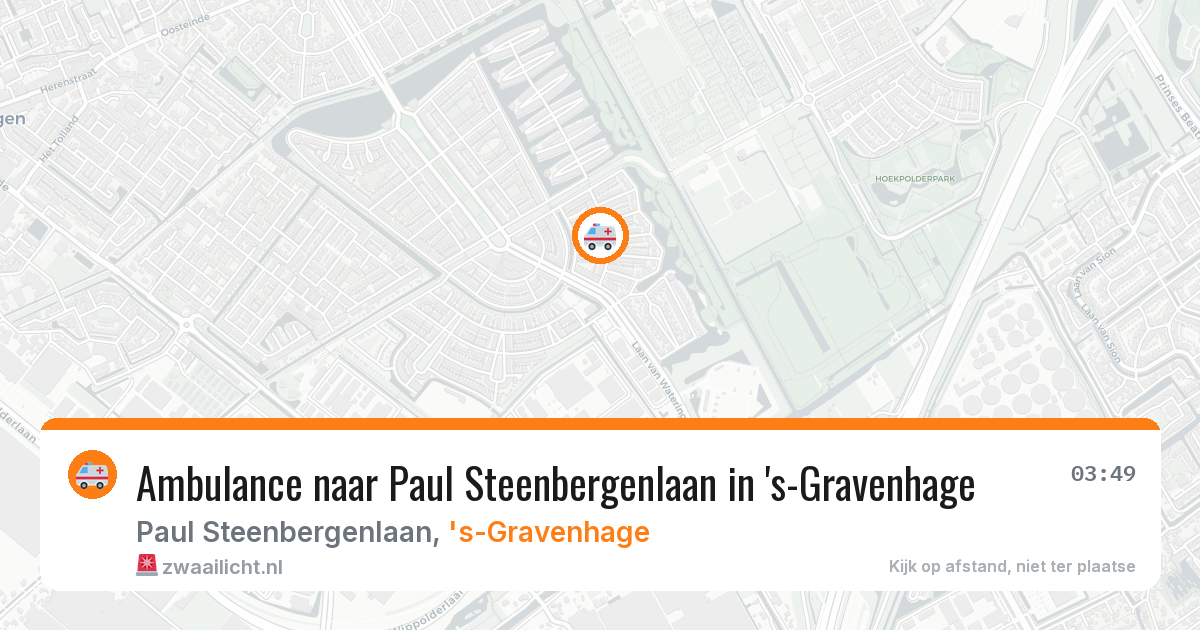 Ambulance naar Paul Steenbergenlaan in 's-Gravenhage — 23 jun 2026
